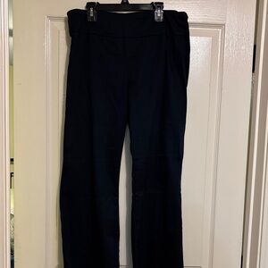 Navy Wide-Leg Pants